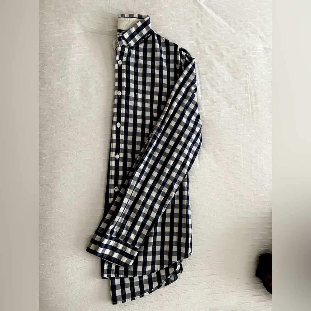 Mens plaid long sleeve button up